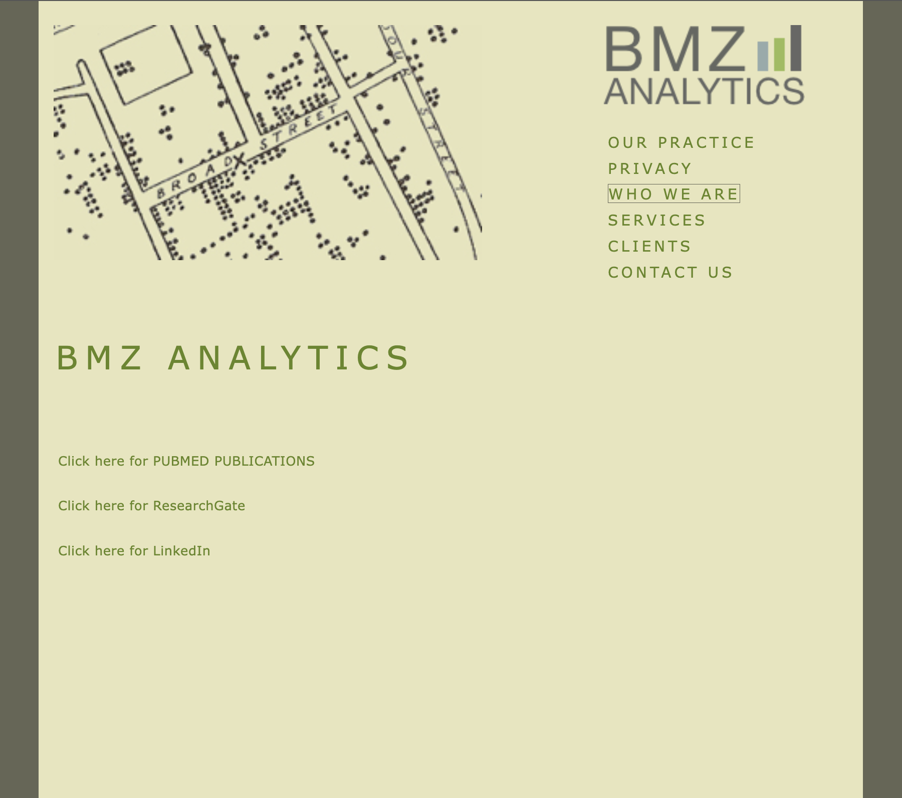 BMZ Analytics - Who We Are page
